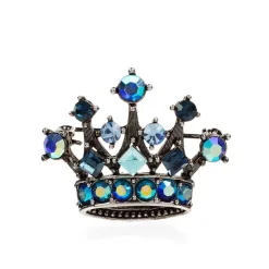 Royal Collection Shop Small Blue Crystal Crown Brooch* Brooches